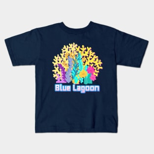 Blue Lagoon, The Story of the Sea, coral reefs Kids T-Shirt